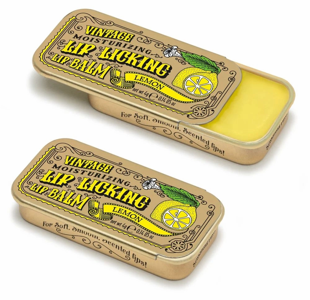 Lip Licking Lip Balm in Vintage Slider Tins