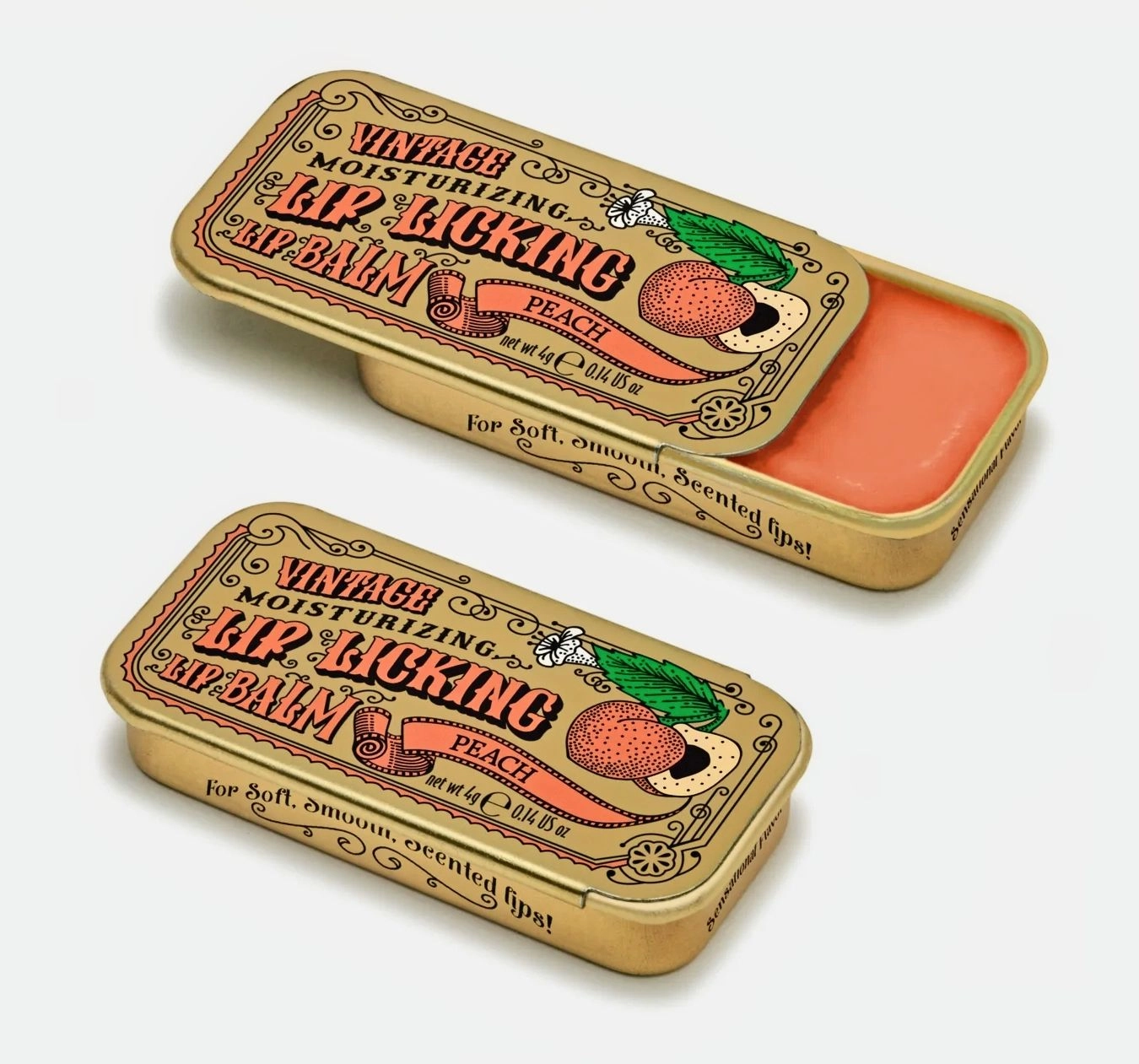 Lip Licking Lip Balm in Vintage Slider Tins