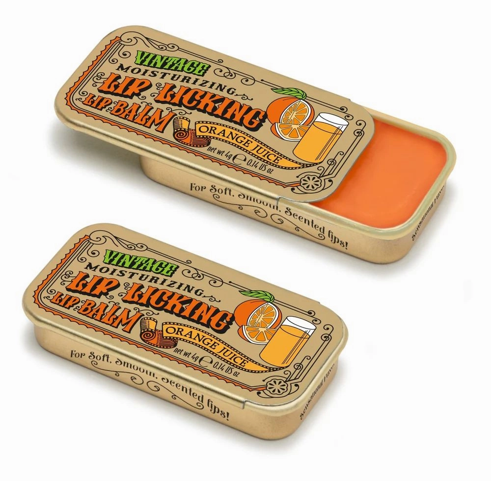 Lip Licking Lip Balm in Vintage Slider Tins