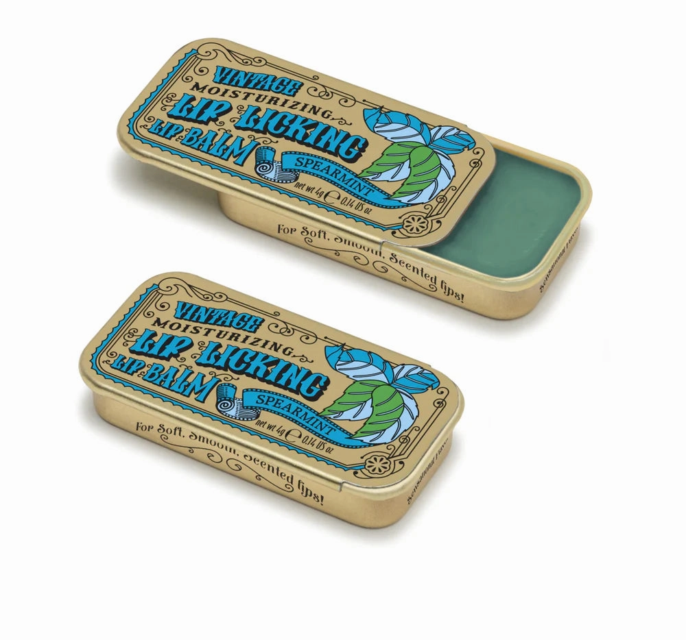 Lip Licking Lip Balm in Vintage Slider Tins