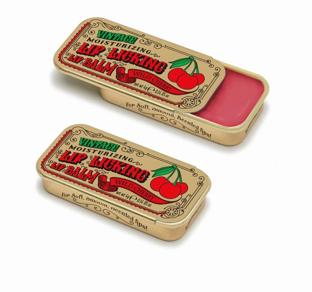 Lip Licking Lip Balm in Vintage Slider Tins
