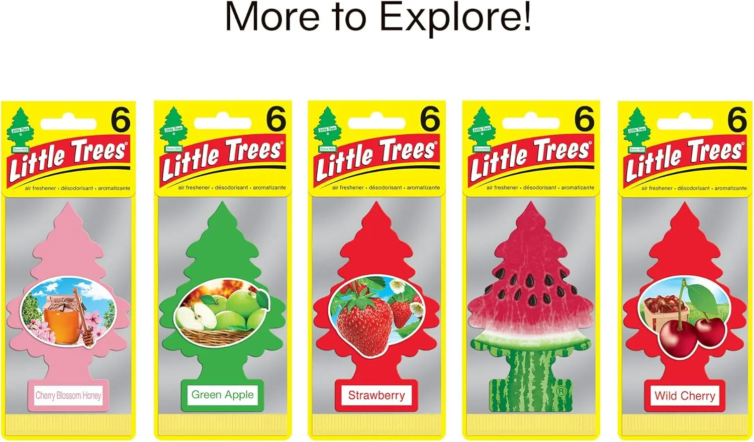 LITTLE TREES Air Fresheners Car Air Freshener. Hanging Tree Provides Long Lasting Scent for Auto or Home. Peachy Peach, 24 Air Fresheners