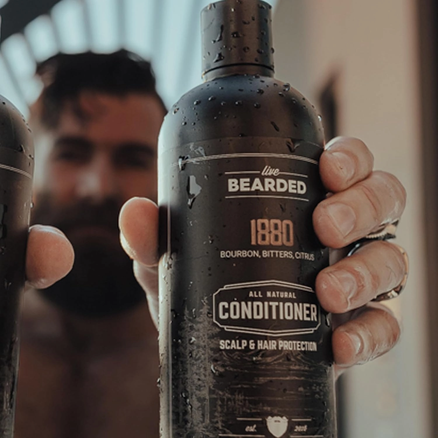 Live Bearded All-Natural Conditioner for Men - Promotes Hair Growth - Thinning and Hairloss - Deep Conditioning, Moisturizing | Straight Up - Fragrance-Free Unscented