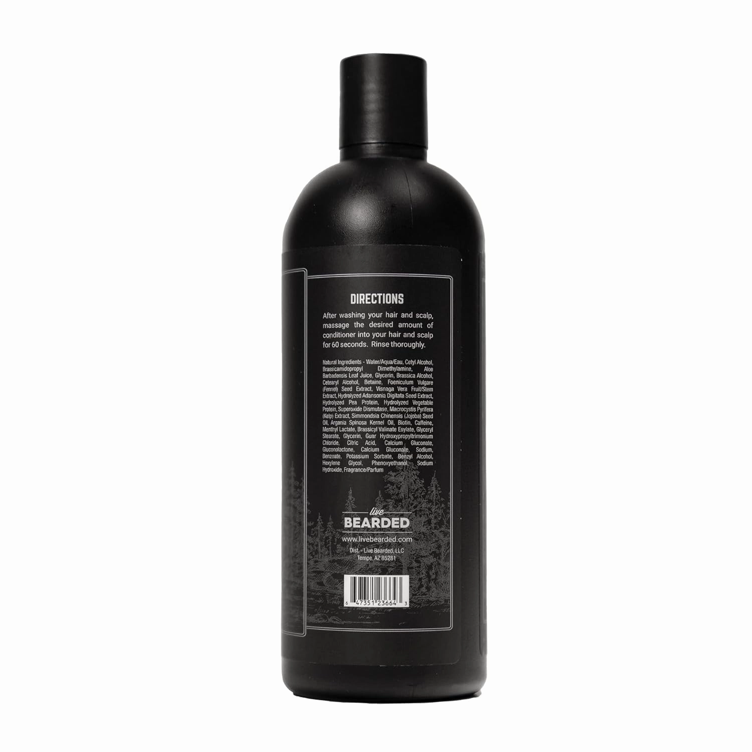 Live Bearded All-Natural Conditioner for Men - Promotes Hair Growth - Thinning and Hairloss - Deep Conditioning, Moisturizing | Straight Up - Fragrance-Free Unscented