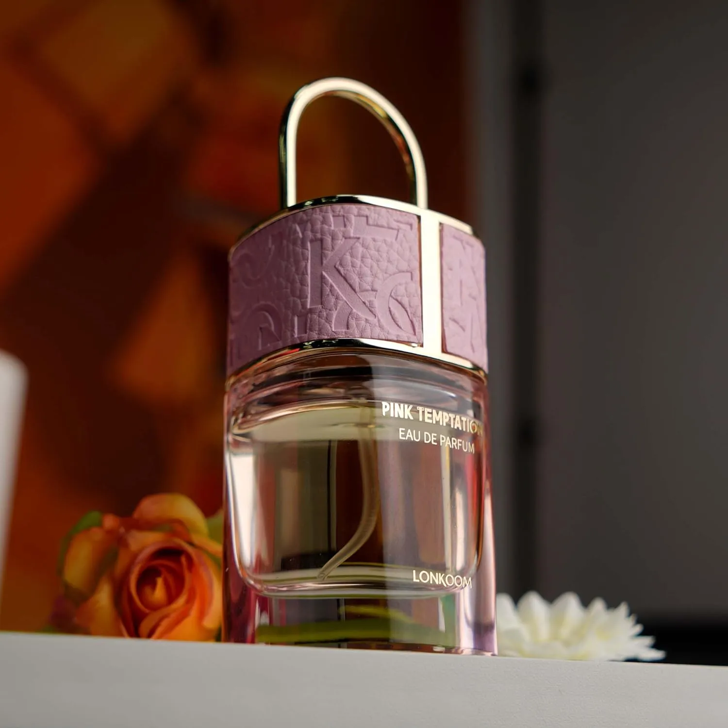LOCK Pink Temptation Perfume for Women, 1.7 Fl Oz/50ml Eau De Parfum Spray Long-Lasting Fragrance, Floral Woody Notes of Madagascar Vanilla, Cedarwood, White Musk, Bergamot, Jasmine, Tuberose