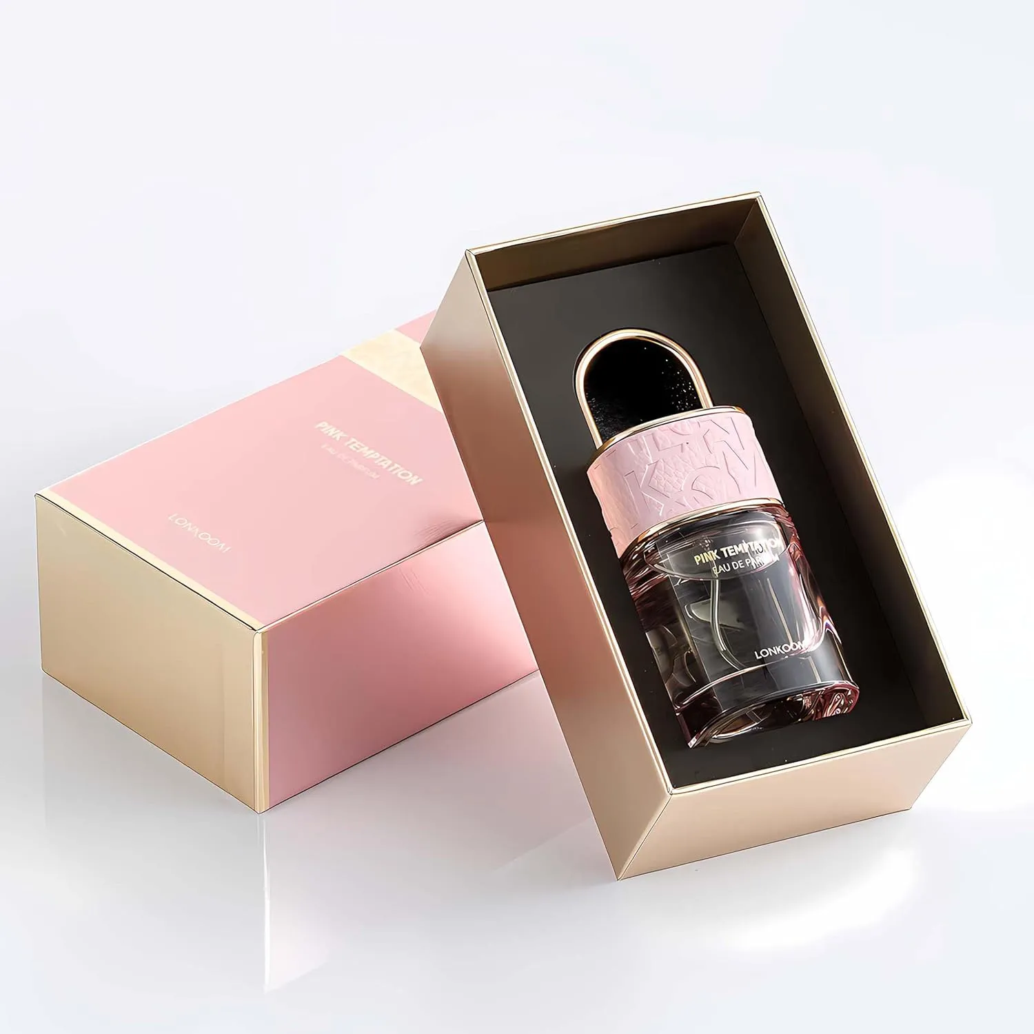 LOCK Pink Temptation Perfume for Women, 1.7 Fl Oz/50ml Eau De Parfum Spray Long-Lasting Fragrance, Floral Woody Notes of Madagascar Vanilla, Cedarwood, White Musk, Bergamot, Jasmine, Tuberose