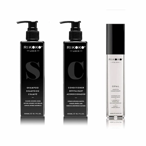 LOCK Coconut Shampoo Bundle with Coconut Conditioner and PRISM Opal Pigmented Leave in Conditioner