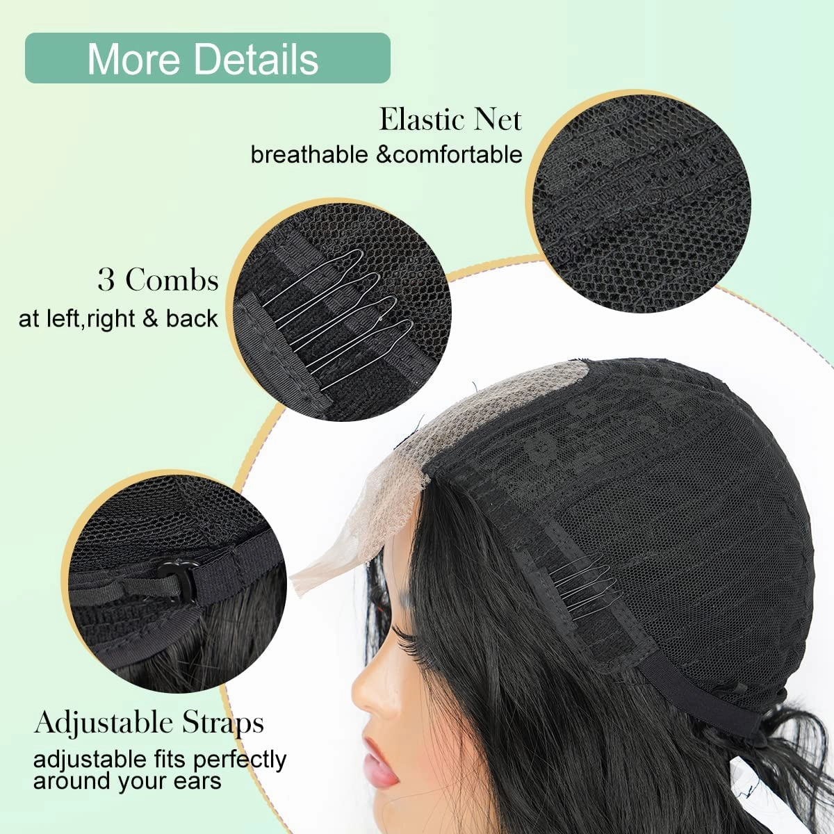Long Black Wig for Women Wavy Wig Body Wave Lace Front Wig 26 Inch Middle Part Black Wigs Natural Looking Synthetic Heat Resistant Fiber Wigs for Daily Party Use