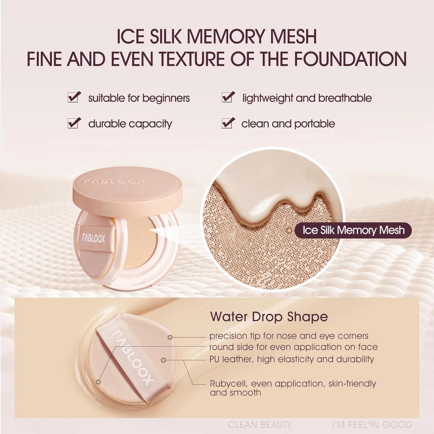 Long-Lasting Cushion Foundation, Natural Cover Foundation Makeup, Breathable and Lightweight Makeup Cushion Foundation, for Light Medium Skin, Yellow Undertone, 0.45 Fl Oz (Pack of 1)