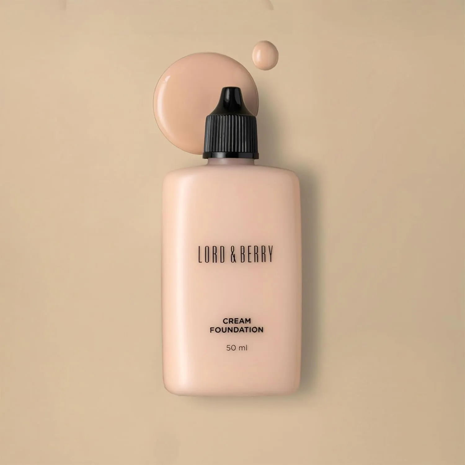 Lord & Berry CREAM FOUNDATION Fluid Foundation, Long Lasting Waterproof Coverage Foundation Enriched With Vitamin E and Argon Oil