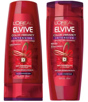 L'Oreal Paris Elvive Color Vibrancy Protecting Shampoo and Conditioner Set, 12.6 Ounce Each
