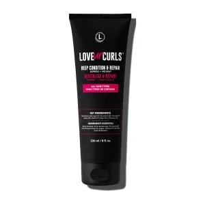 Love Ur Curls - Deep Conditioner & Repair, Moisturizing Treatment, Repairs Dry, Damaged Hair, for all Hair Types, Vegan, 236mL