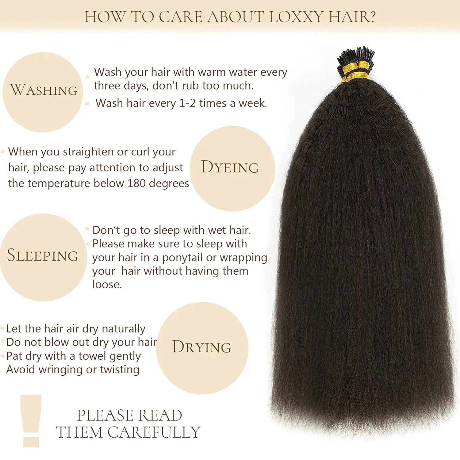 Loxxy Hair Extensions Real Human Hair kinky Straight I Tips for Black Women Human Hair Natural Black 14 Inch 80g #1B 100 Strands Pre Bonded Itip Hair Extensions for Thin Hair
