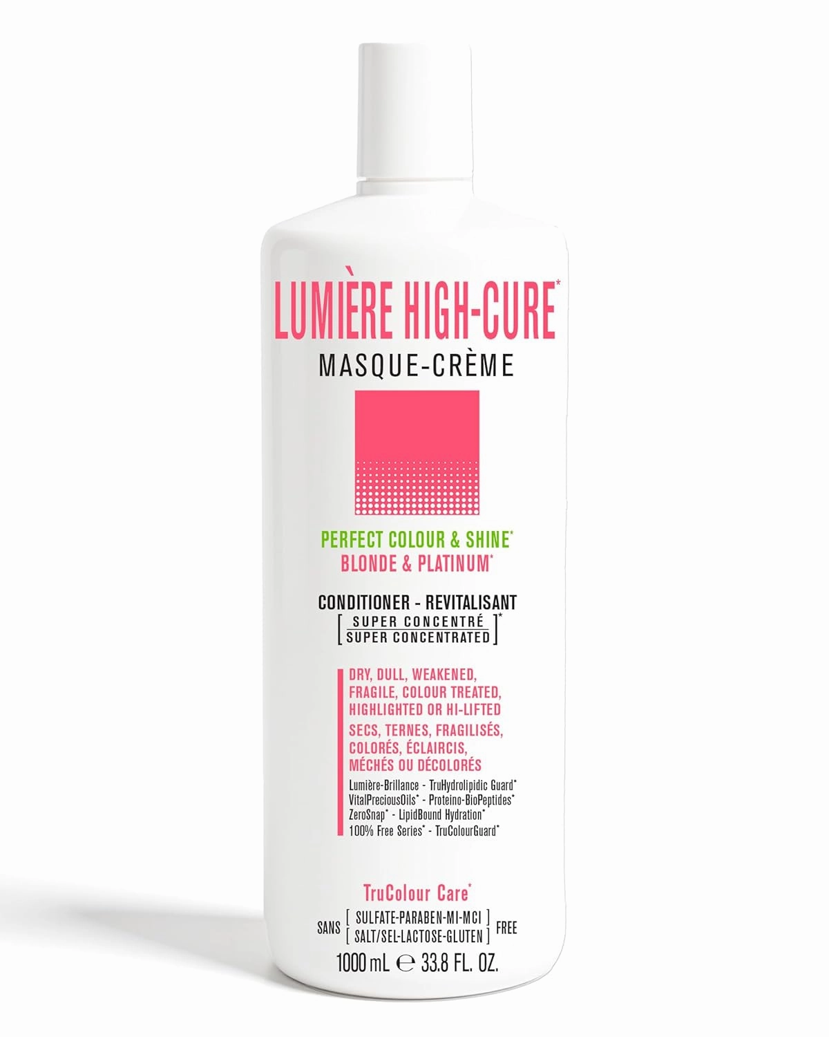 LUMIERE HIGHCURE Vegan Deep Conditioner for Intense Shine & Protection. 1 Minute Hair Mask with argan oil & hair vitamins for Dry, Dull, Color Treated, Highlighted, Highly-Lifted Hair