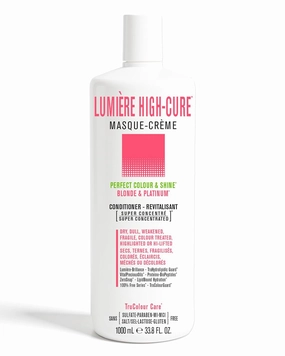 LUMIERE HIGHCURE Vegan Deep Conditioner for Intense Shine & Protection. 1 Minute Hair Mask with argan oil & hair vitamins for Dry, Dull, Color Treated, Highlighted, Highly-Lifted Hair