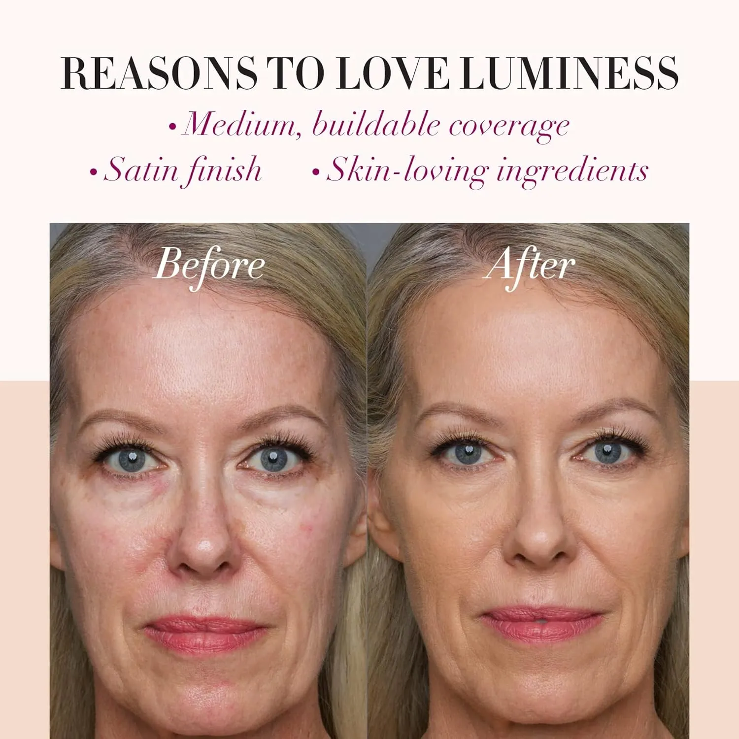 LUMINESS Silk Airbrush Spray Foundation - Full Coverage Foundation - Formula Hydrates & Moisturizes with Hyaluronic Acid, Aloe Vera & Hydrolyzed Silk (Shade - Light Warm)