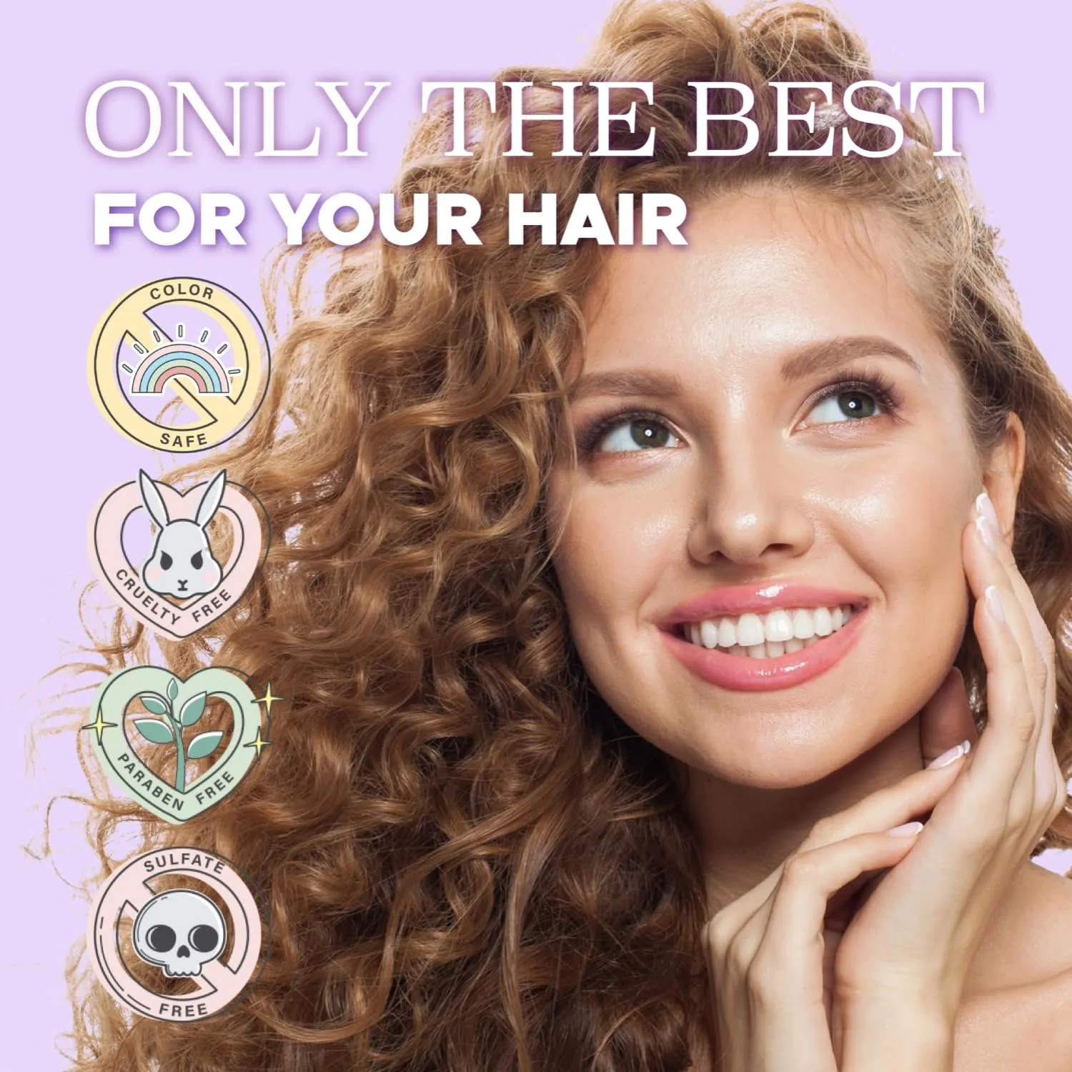 Luseta Curly Hair Shampoo & Conditioner Set with Coconut Oil, Unlimited Bounce and Definition for wavy and Coily hair, Reduce Frizz and Repair Dry Hair, for All Curl Types Sulfate Free 16.9Fl oz × 2