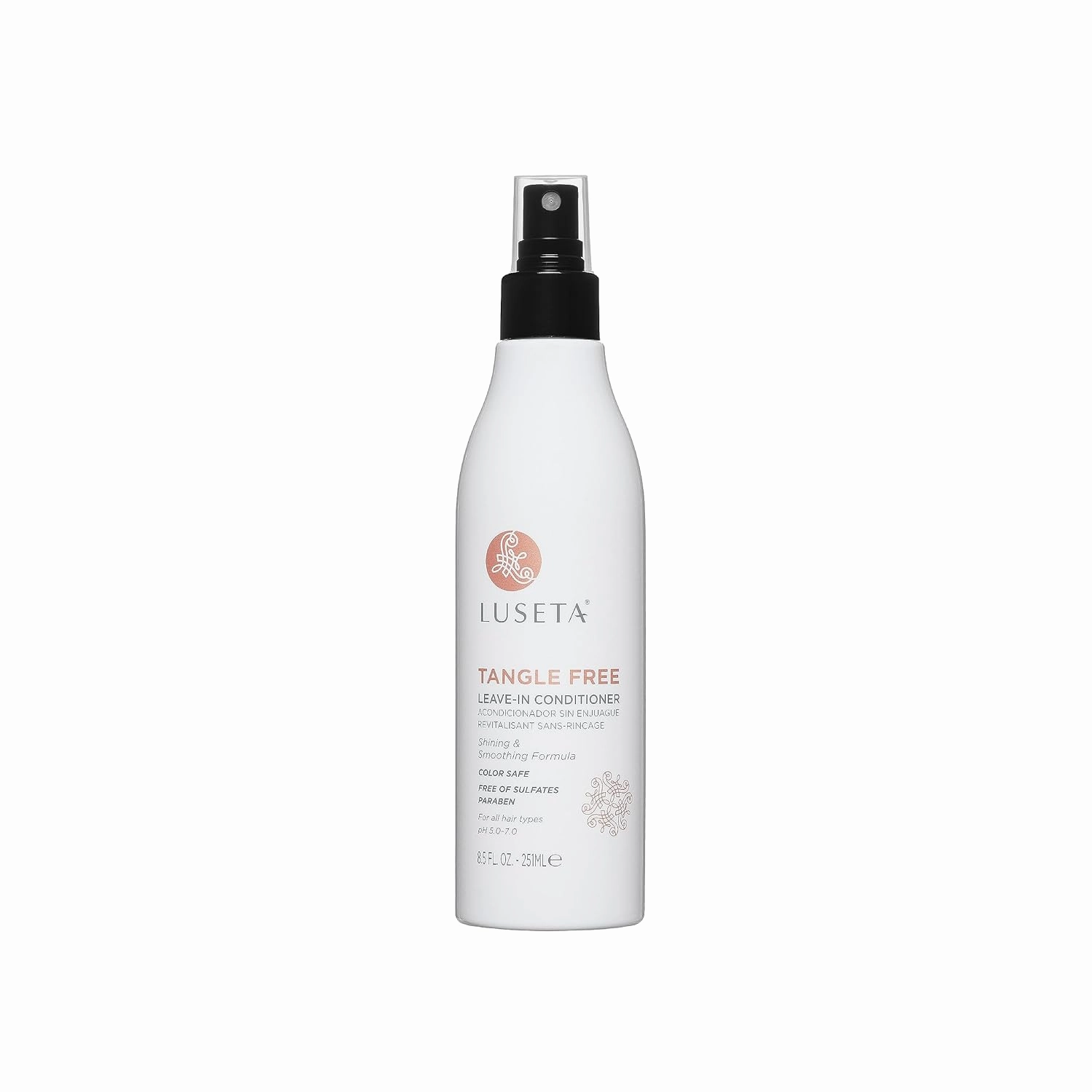 Luseta Tangle Free Leave-in Conditioner for Women Sulfate Free Conditioner for Detangling with Keratin and Argan Oil, Color Safe Leave in Conditioner for Curly and Wavy Hair 8.5oz
