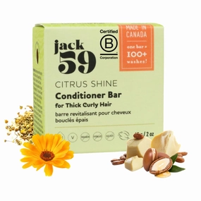 Luxury Solid Conditioner Bar for Thick Curly Hair with Orange and Bergamot Essential Oils, Organic Conditioner, Conditioner Bars for Hair, pH Balanced, Gluten Free, Sulphate Free, Citrus Shine, 2 oz
