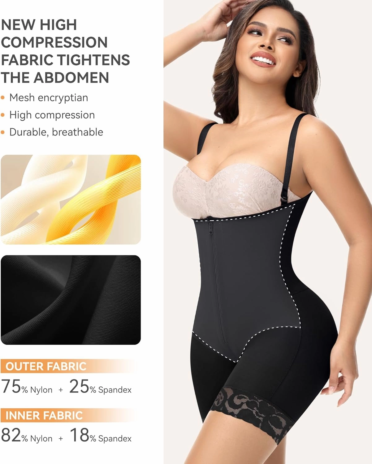 M MYODRESS Fajas Colombianas Moldeadoras Shapewear Tummy Control Body Shaper Stage 2 Compression Garment