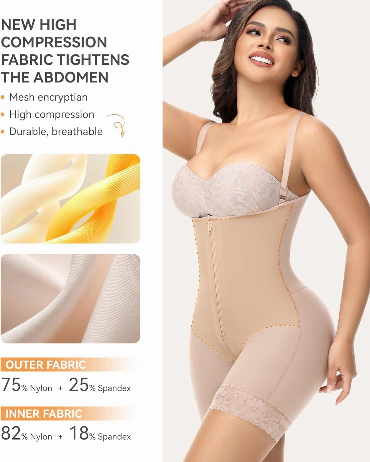 M MYODRESS Fajas Colombianas Moldeadoras Shapewear Tummy Control Body Shaper Stage 2 Compression Garment