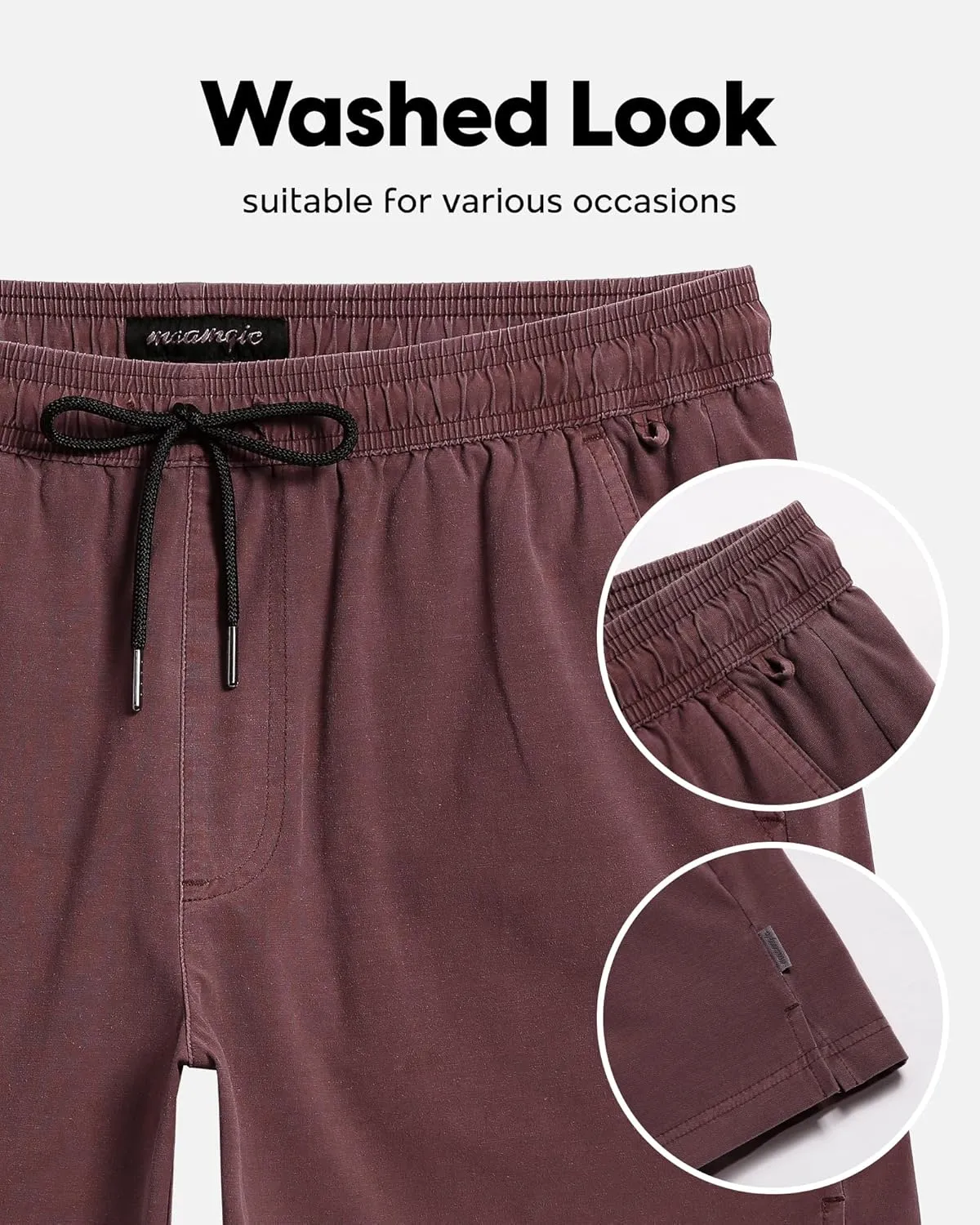 maamgic Men's Swim Trunks with Compression Liner 5.5 inch Beach Shorts Quick Dry Bathing Suits with Zipper Pocket