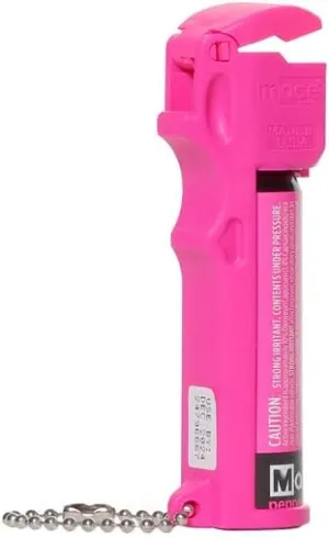 Mace Brand Self Defense Pepper Spray, 12' Spray Stream, 10% OC Pepper Spray with UV Marking Dye, Attention-Grabbing Pink Case, 18 Grams, 4.25" x 1.25" Hand-Strap (18g Sport/Jogger Model (4-Pack))