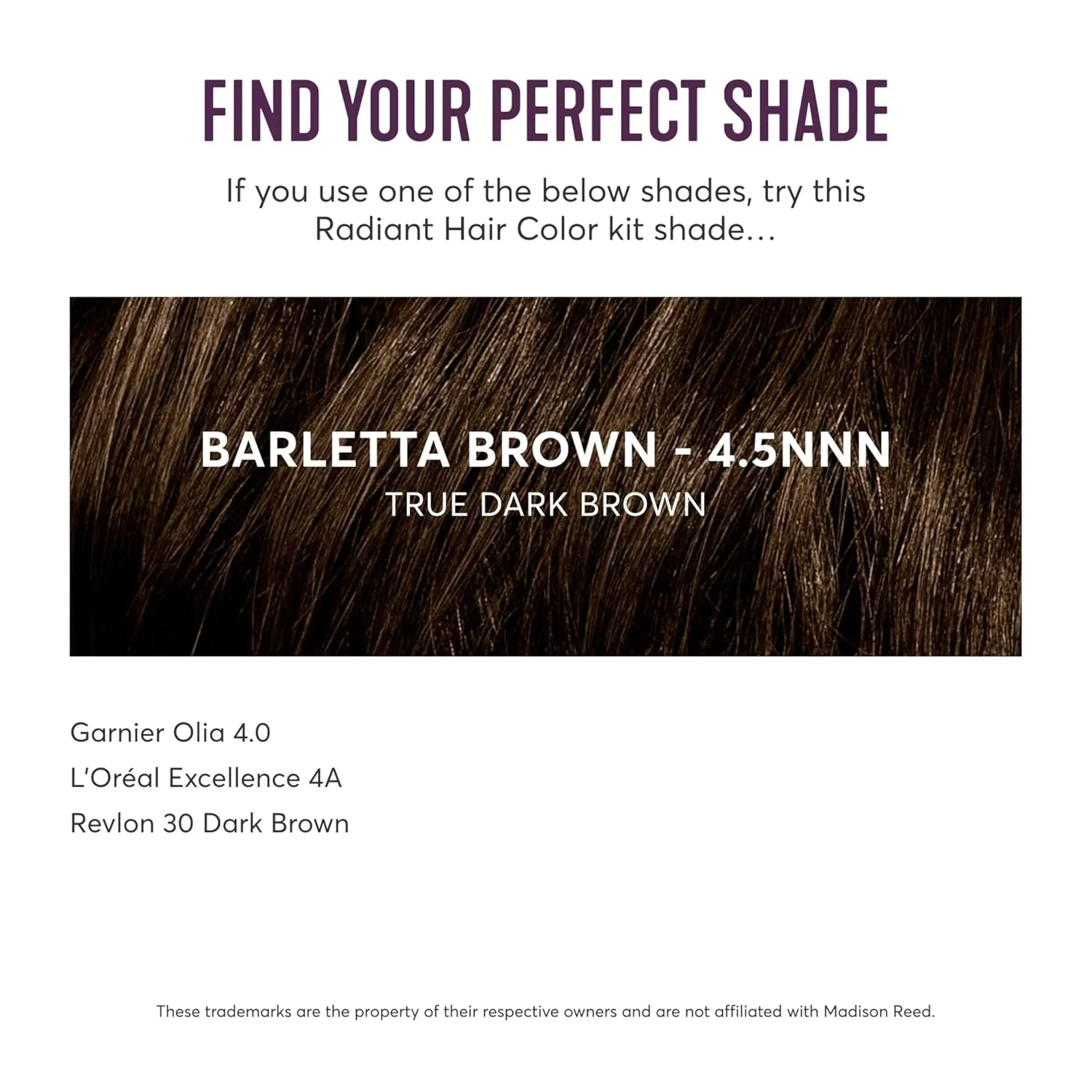 Madison Reed Radiant Hair Color Kit | 4.5NNN Dark Brown (Barletta Brown) for 100% Gray Hair Coverage | Salon Quality Permanent Hair Dye | PPD-Free & Ammonia-Free | (Packaging May Vary) 1 Pack