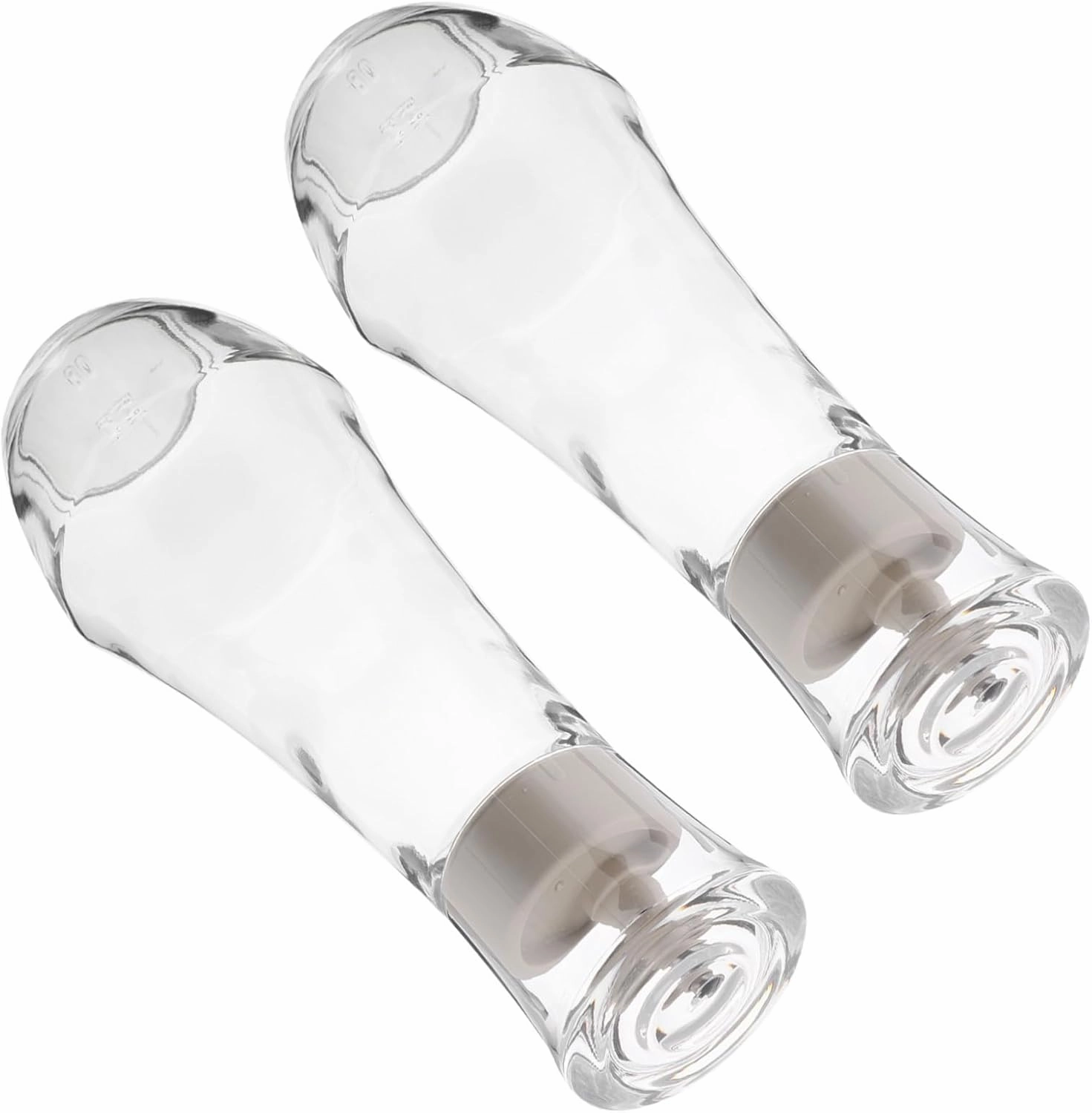 MAGICLULU 2pcs Refillable Glass Mouthwash Dispenser Elegant Clear Bathroom Decanter for Countertops Versatile Use Kitchens and Bathrooms Sleek Design for Home Decor