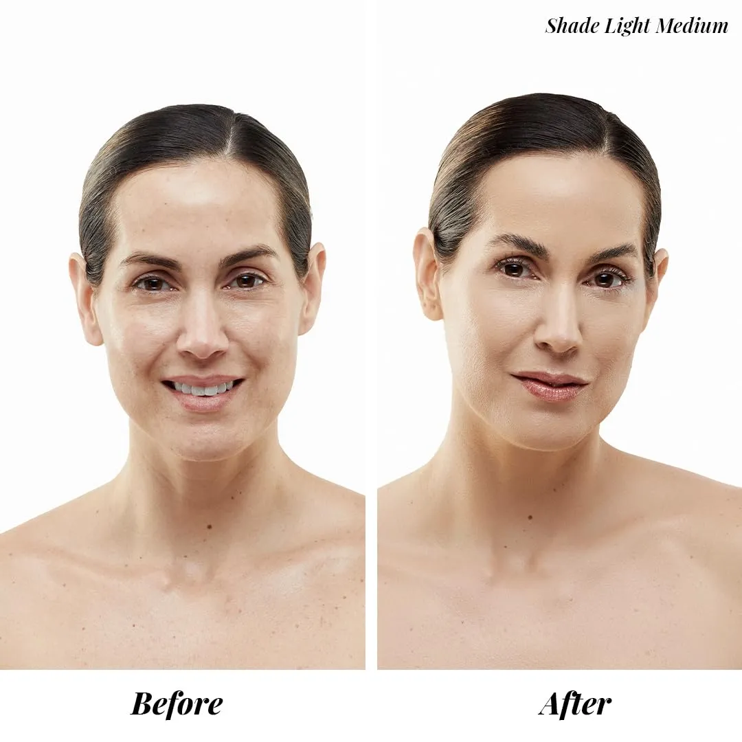 MagicMinerals AirBrush Foundation by Jerome Alexander – 2pc Set with Airbrush Foundation and Kabuki Brush - Spray Makeup with Anti-aging Ingredients for Smooth Radiant Skin - Dark Espresso