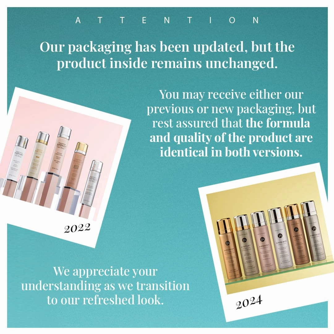 MagicMinerals AirBrush Foundation by Jerome Alexander – 2pc Set with Airbrush Foundation and Kabuki Brush - Spray Makeup with Anti-aging Ingredients for Smooth Radiant Skin - Bright Medium
