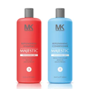 Majestic Keratin Replenishing Shampoo   Conditioner 33.8oz(1000ml) with Argan Oil