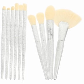 Makeup Brush Set 10 Piece Set Full Brush Collection Long Handles Multi-purpose for Eye Face and Blush Travel Size