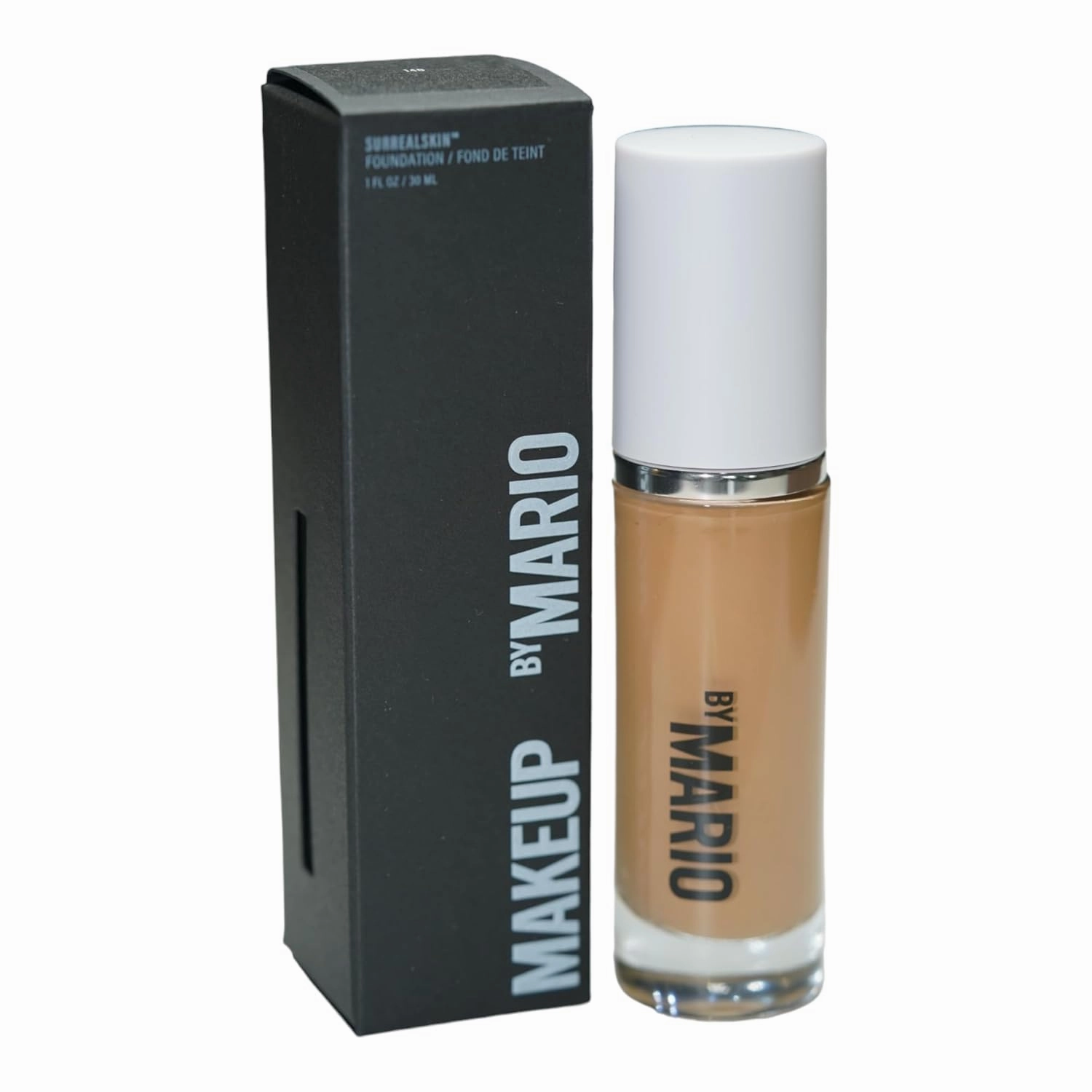 MAKEUP BY MARIO SurrealSkin Liquid Foundation, Liquid Formula, Vegan, Long-wearing coverage, Hydrating, Natural Finish, Size 30 mL (14O - medium with warm undertone and olive undertone)