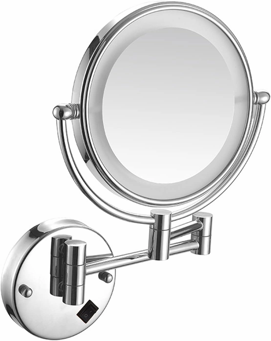 Makeup Mirror Lights Led, Wall Mounted Lighted Makeup Vanity Mirror, Rechargeable Detachable Folding 360 Degree Swivel, for Bedroom Bathroom Hotel