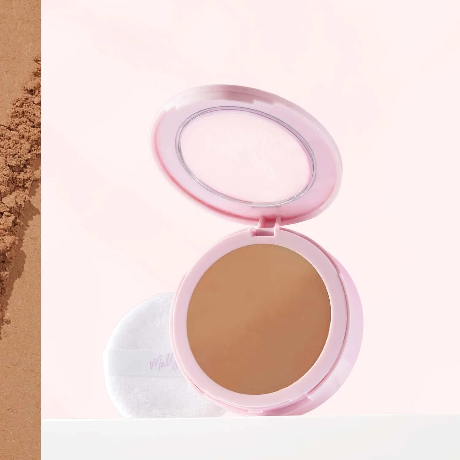 Mally Beauty Soft as Silk Powder Foundation - Tan - Buildable Light to Medium Coverage - Lightweight Matte Finish