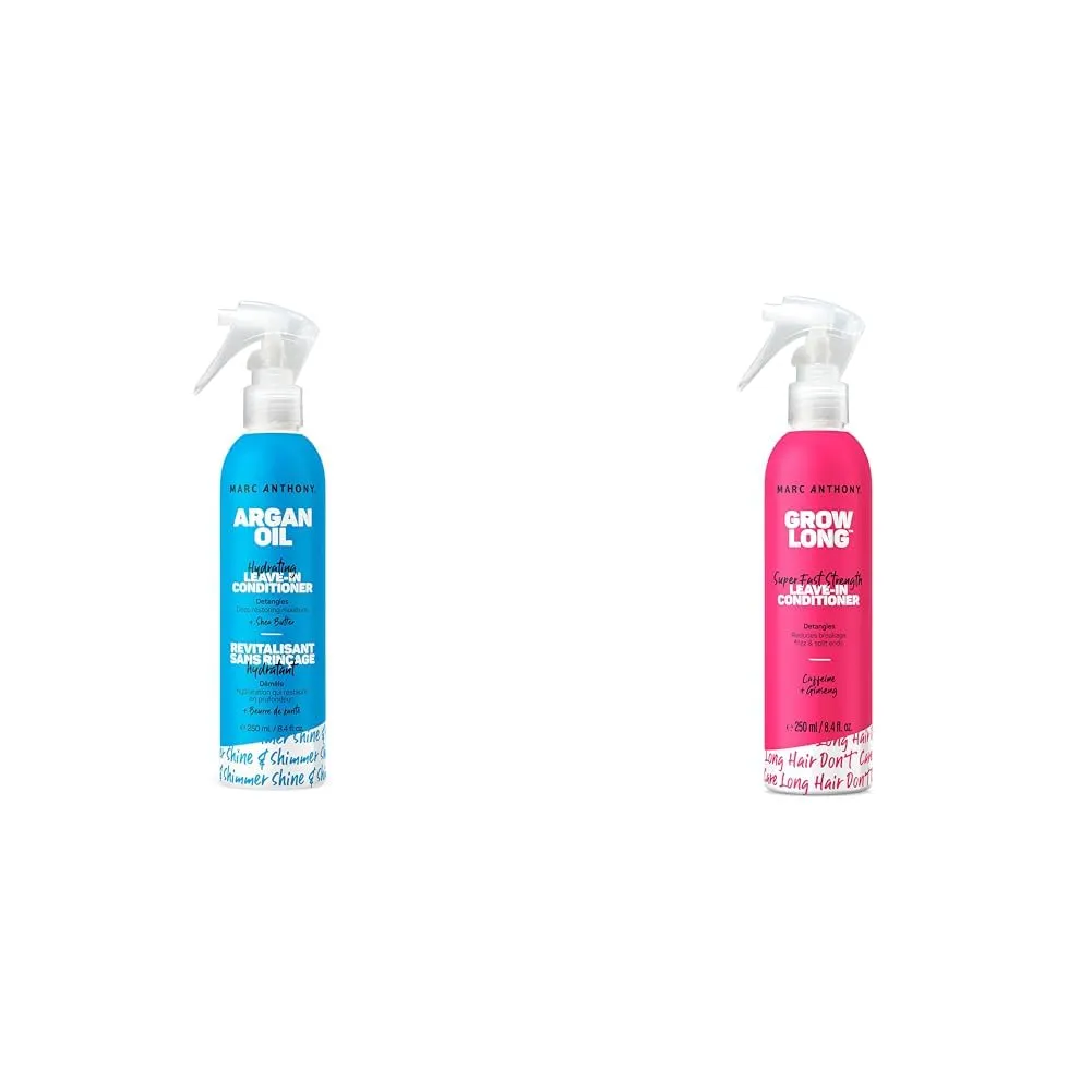 Marc Anthony Argan Oil & Grow Long Leave-In Conditioners - Hydrating Hair Spray, Detangles, Reduces Split Ends & Breakage