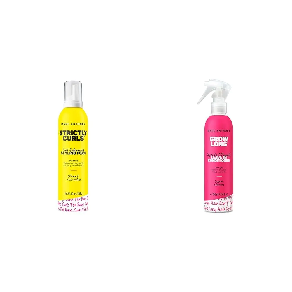 Marc Anthony Strictly Curl Enhancing Styling Foam & Leave-In Conditioner Spray & Detangler