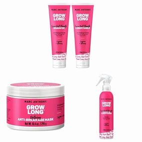 Marc Anthony Gift Set: 10 Oz Shampoo, Biotin Hair Mask, Leave-In Conditioner & Detangler for Dry, Damaged Hair - Grow Long Formula