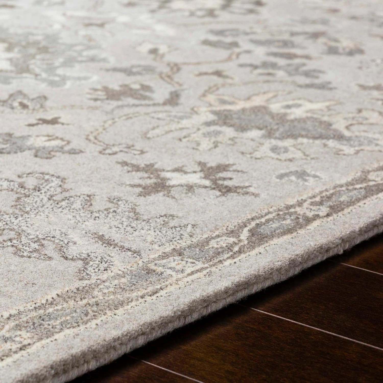 Mark&Day Wool Rugs, 12x18 Ness Traditional Taupe Area Rug, Beige Grey Brown Carpet for Living Room, Bedroom or Kitchen (12' x 18')