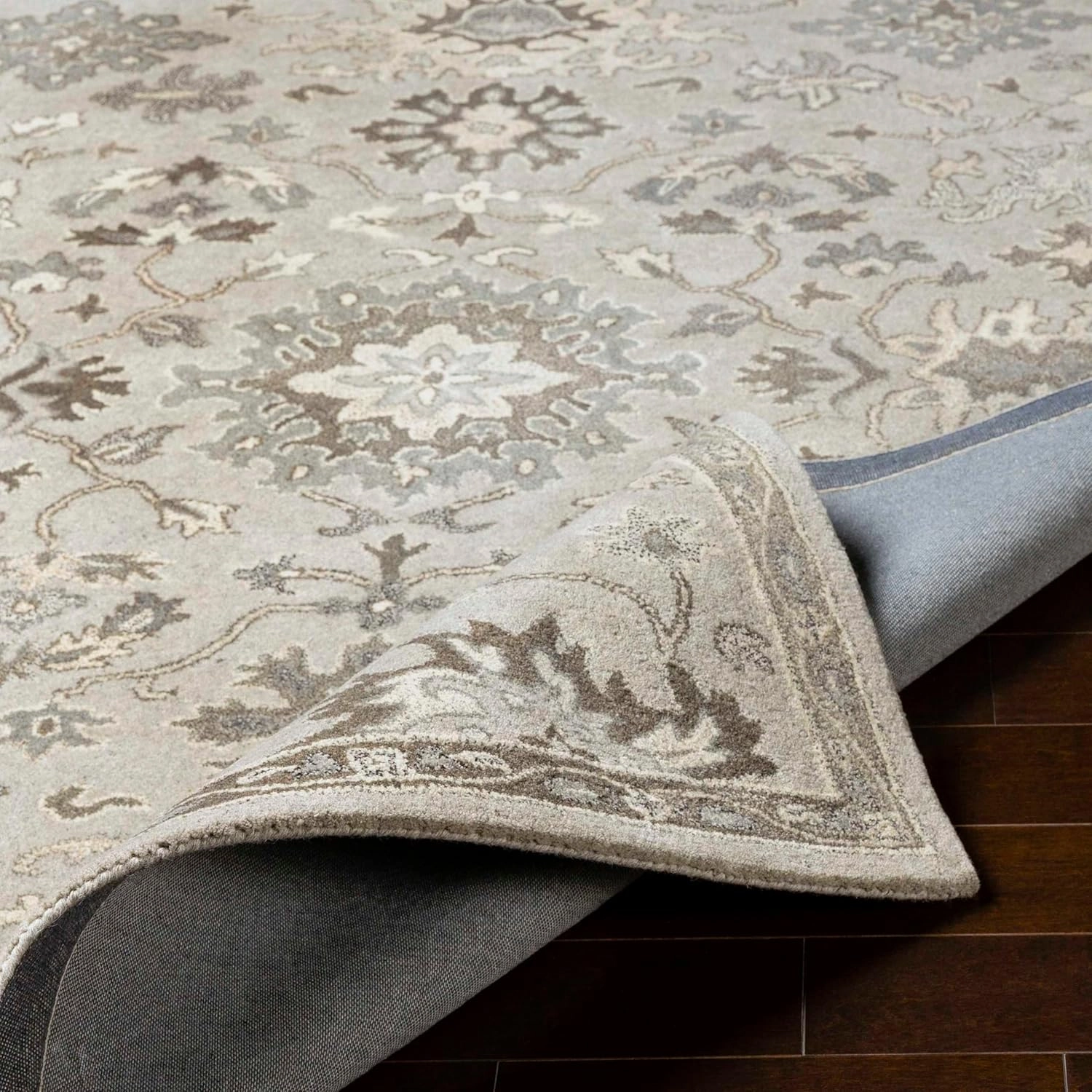 Mark&Day Wool Rugs, 12x18 Ness Traditional Taupe Area Rug, Beige Grey Brown Carpet for Living Room, Bedroom or Kitchen (12' x 18')