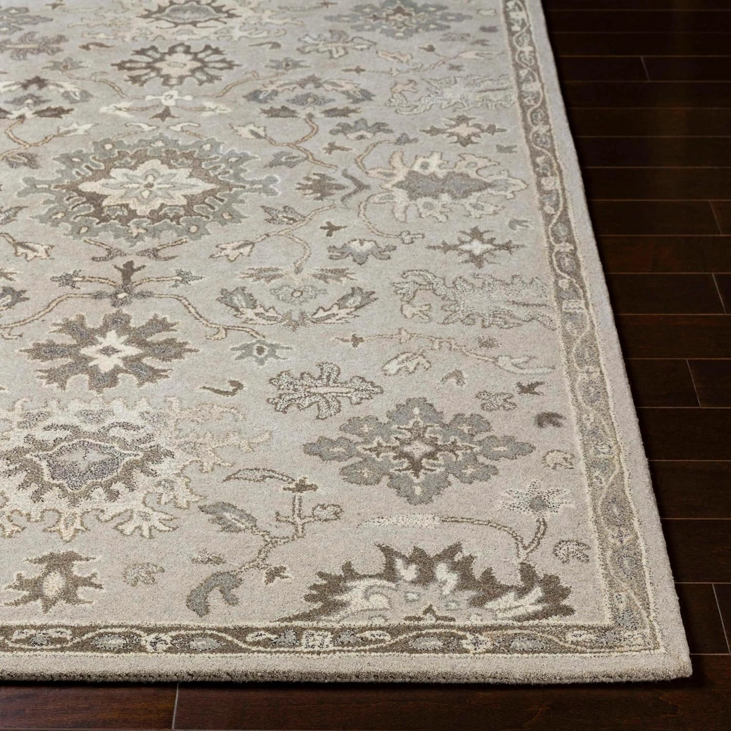 Mark&Day Wool Rugs, 12x18 Ness Traditional Taupe Area Rug, Beige Grey Brown Carpet for Living Room, Bedroom or Kitchen (12' x 18')