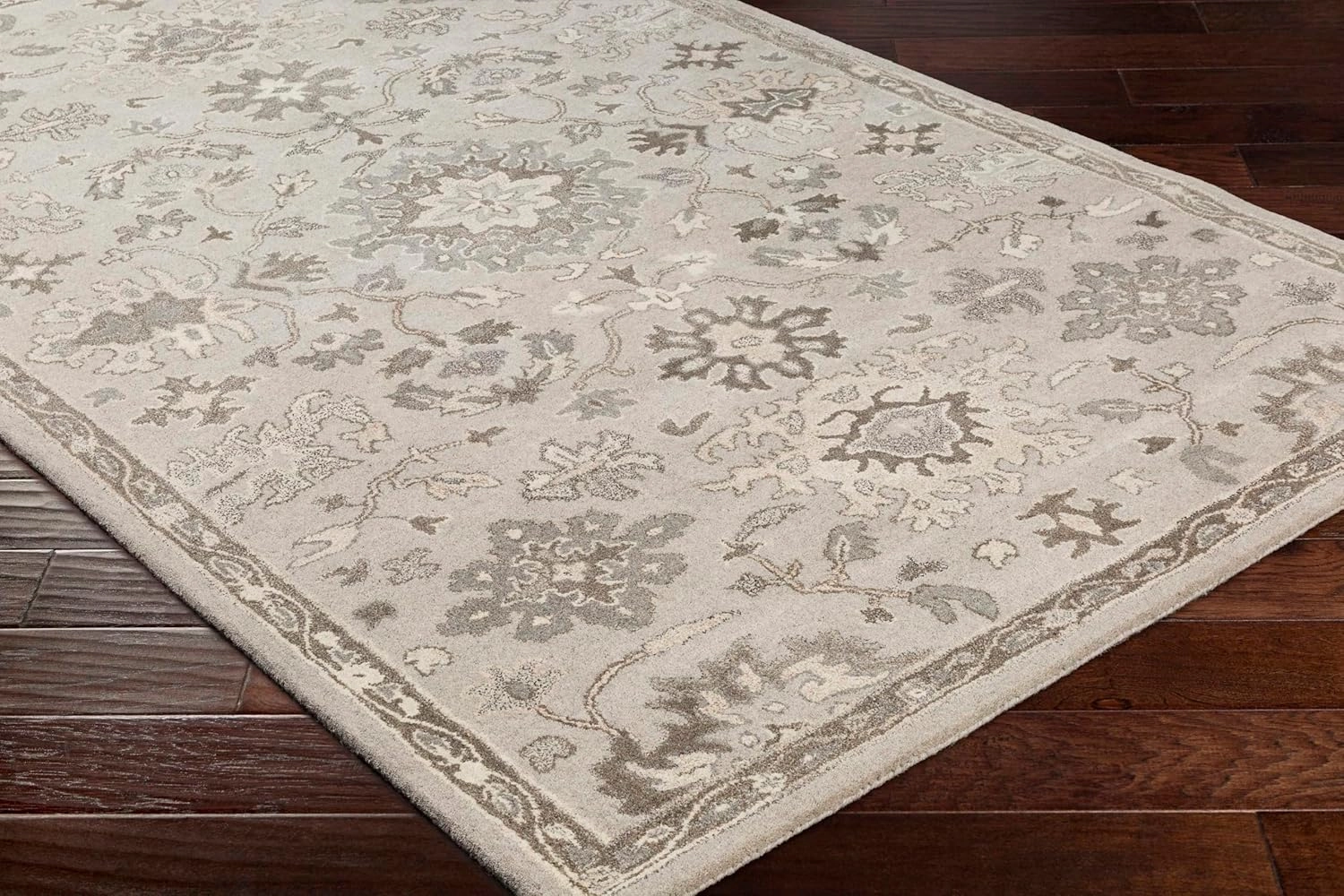 Mark&Day Wool Rugs, 12x18 Ness Traditional Taupe Area Rug, Beige Grey Brown Carpet for Living Room, Bedroom or Kitchen (12' x 18')