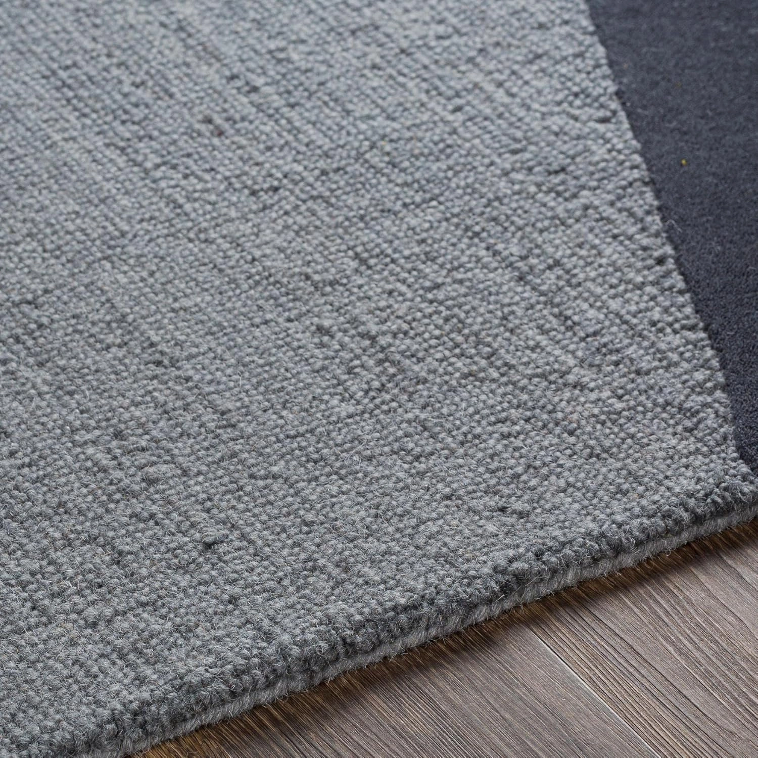 Mark&Day Wool Rugs, 2x8 Neerloon Modern Charcoal Runner Area Rug, Blue Beige Green Carpet for Hallway, Kitchen, Bedroom or Living Room (2'6" x 8' Runner)