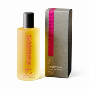 Massage and Body Oil - Luxury Hotel Amenity - Quintessence - Frankincense, Mandarin, and Ginger - 3.4oz