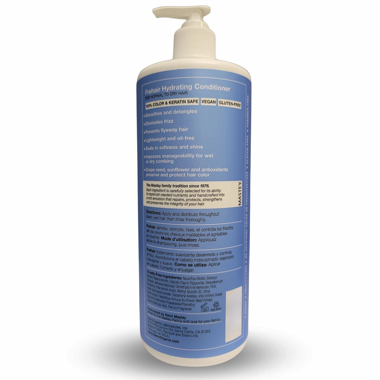 Mastey Paris Professional Cream Hair Care, Sulfate Free, Lipid & Amino Acid Fortified, with UV Blocking Antioxidants - 33 fl oz (Conditioner-1 Count)
