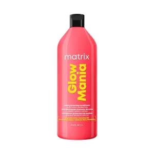Matrix Glow Mania Conditioner - Preserves Color Vibrancy and Enhances Shine, Color Protecting, For Dull and Color-Treated Hair, Sulfate-Free, With Glycolic Acid & Rosehip Oil