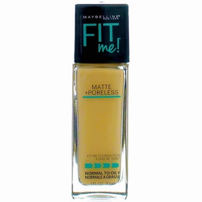 Maybelline New York Fit Me! Matte   Poreless Foundation, Classic Ivory [120] 1 oz (Pack of 5)