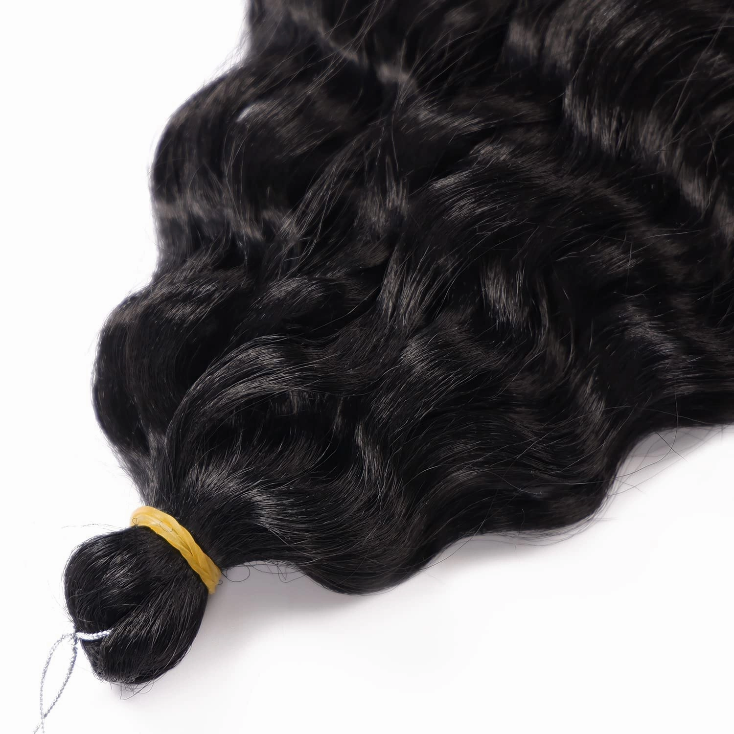 MAYSA Ocean Wave Crochet Hair Extensions 22in Crochet Hair 6Packs Soft Synthetic Braiding Curly Crochet Hair for Women #1B Natural Black