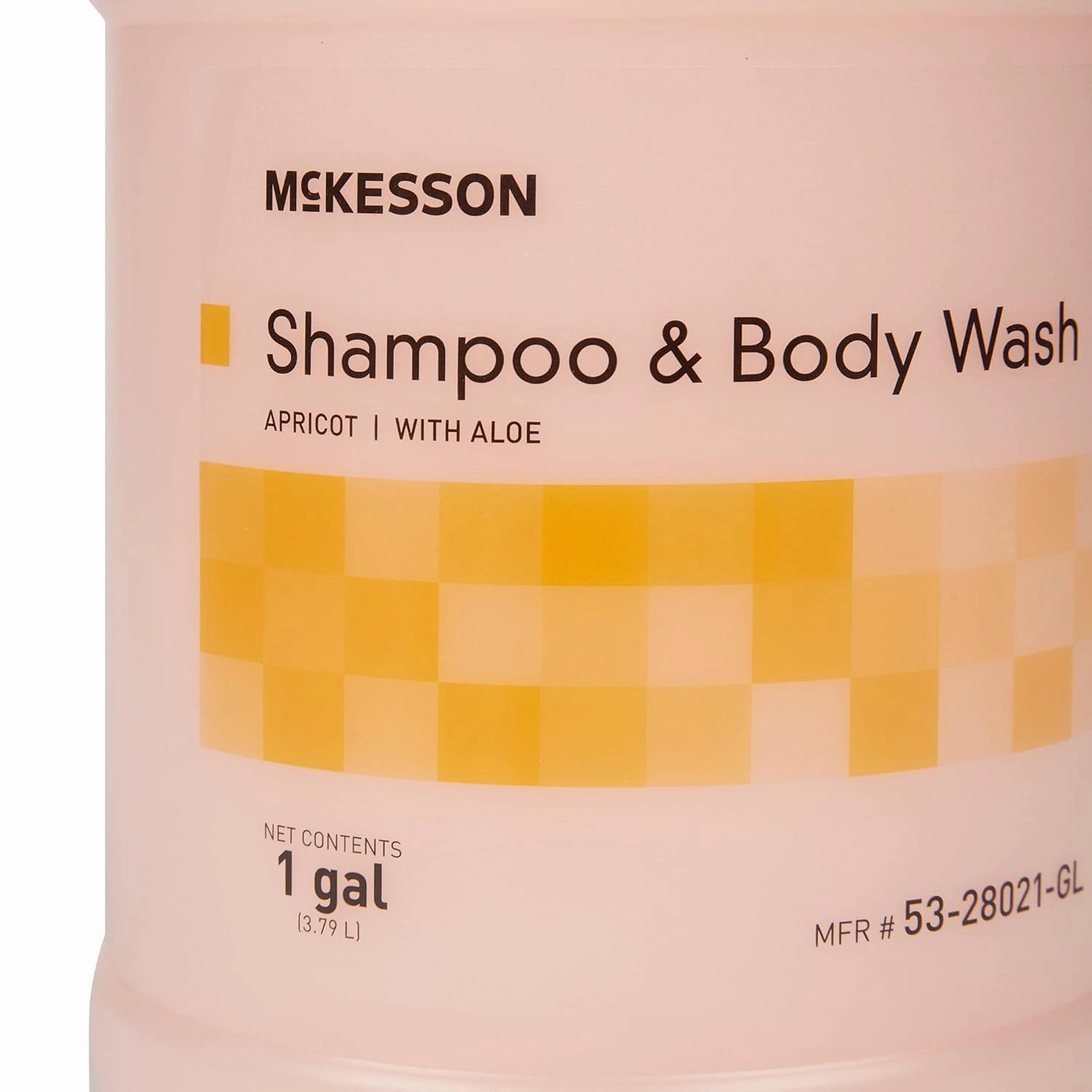 McKesson Body Wash and Shampoo with Aloe, 1 Gallon [4 Count] Bulk, Apricot